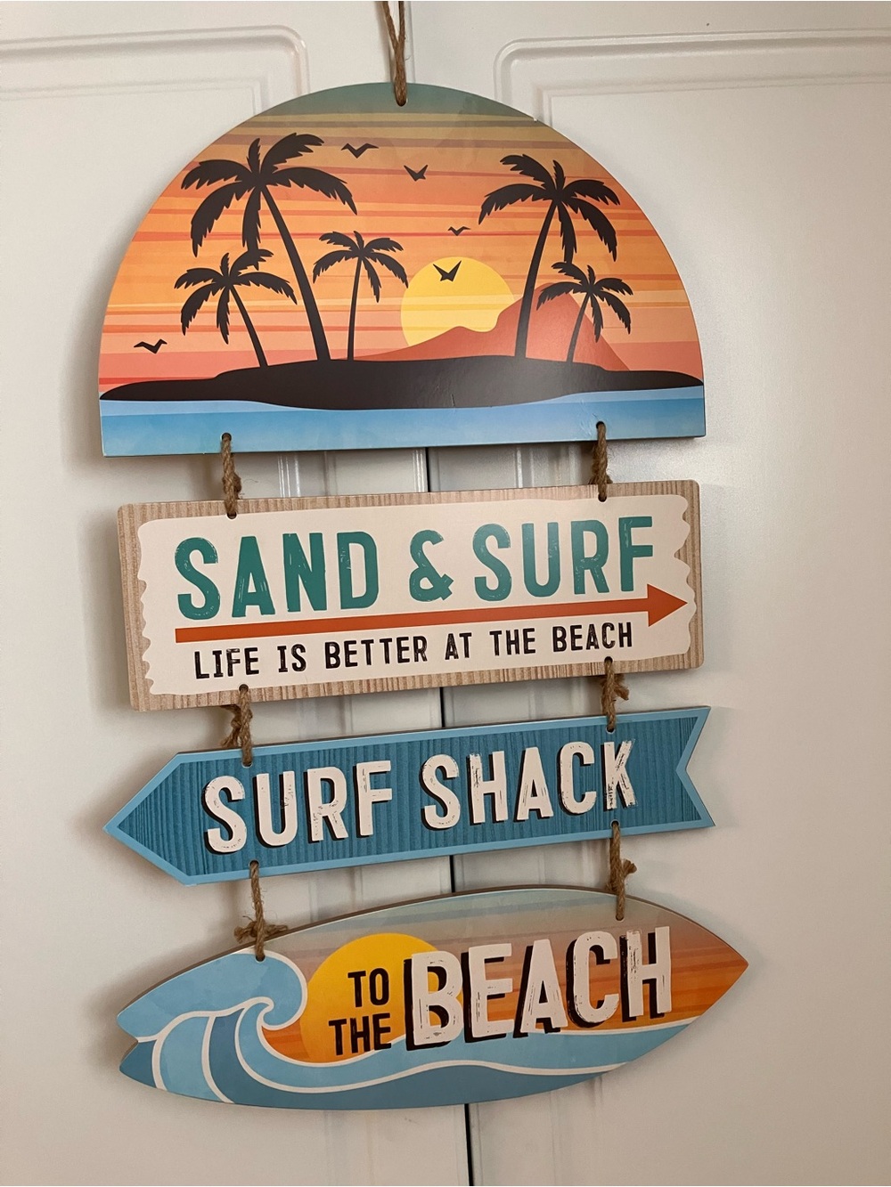 Amscan Multicolor Sand & Surf Coastal Hanging Wall Sign